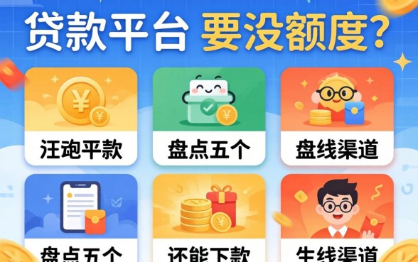 在线贷款平台 没额度?盘点五个还能下款的渠道