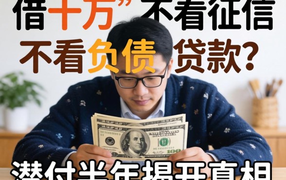 哪里可以借十万不看征信不看负债的贷款?我潜伏半年揭开真相