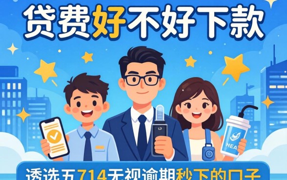 消费贷好不好下款，遴选五个714无视逾期秒下的口子