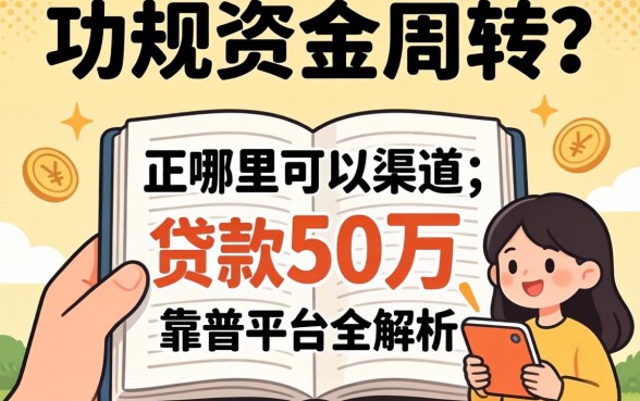 急需资金周转？从哪里可以贷款50万？正规渠道与靠谱平台全解析