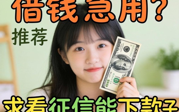 未成年想借钱急用？求推荐不看征信能下款的口子！