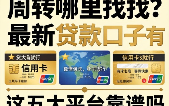 急需周转哪里找？最新贷款口子有信用卡就行，这五大平台靠谱吗？