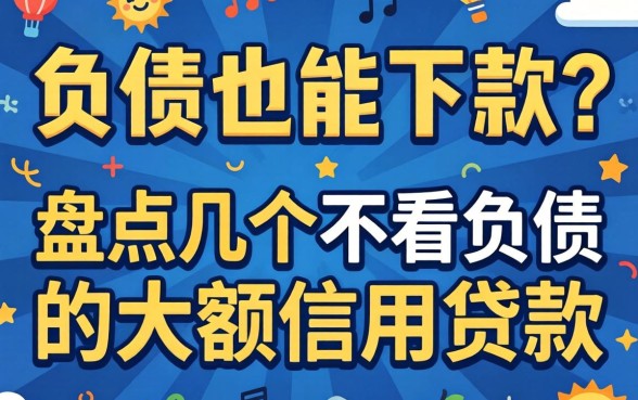 无视负债也能下款？盘点几个不看负债的大额信用贷款