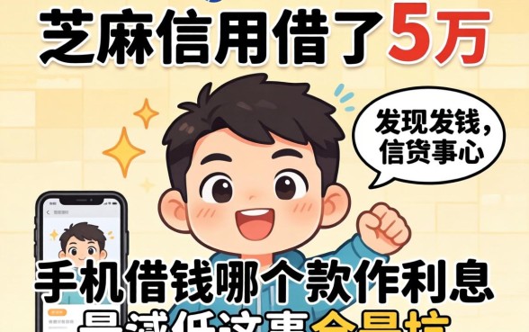 我用芝麻信用借了5万，发现手机借钱哪个软件利息最低这事全是坑