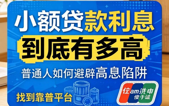 信用小额贷款利息到底有多高？普通人如何避开高息陷阱找到靠谱平台？