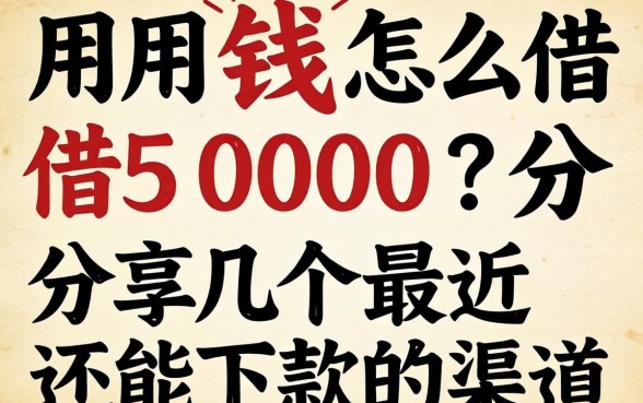 急用钱怎么借5000？分享几个最近还能下款的渠道