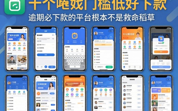 我试了十几个所谓门槛低好下款可以分期借款的app，发现逾期必下款的平台根本不是救命稻草