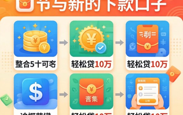 最近有什么可以下款的口子，整合5个轻松贷10万的软件