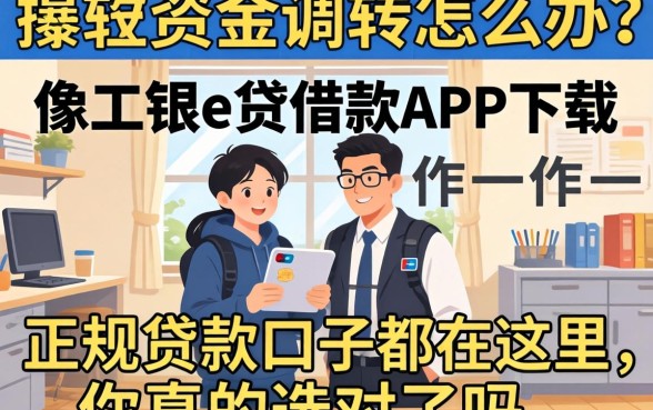 急需资金周转怎么办？像工银e贷借款app下载一样正规的贷款口子都在这里，你真的选对了吗？