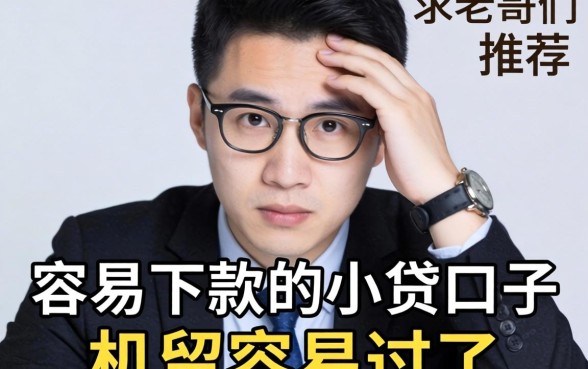 最近手头紧想找个容易下款的小贷口子，求老哥们推荐几个机审容易过的平台！