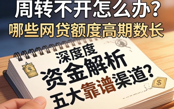 资金周转不开怎么办？哪些网贷额度高期数长？深度解析五大靠谱渠道