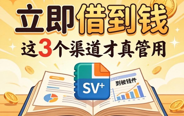 什么软件能立马借到钱？别被广告忽悠，这3个渠道才真管用