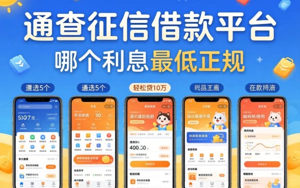 不查征信借款平台哪个利息最低正规的，遴选5个轻松贷10万的软件