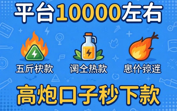 借款平台10000左右,枚举五个高炮口子秒下款