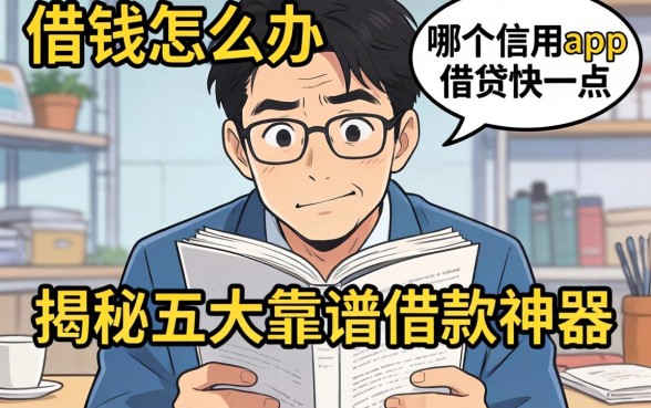 急需用钱怎么办？哪个信用app借钱快一点？揭秘五大靠谱借款神器