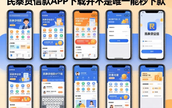 我试了十几款号称不看征信的软件，发现民泰贷借款app下载并不是唯一能秒下款的路子