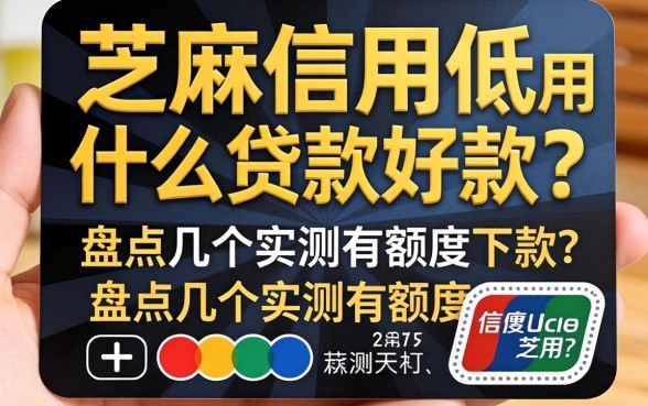 芝麻信用低用什么贷款好下款？盘点几个实测有额度的口子