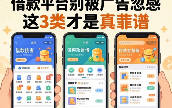 最容易借款的平台有哪几个平台？别被广告忽悠，这3类才是真靠谱