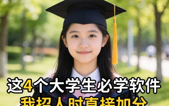 别等毕业才后悔：这4个大学生必学软件，我招人时直接加分