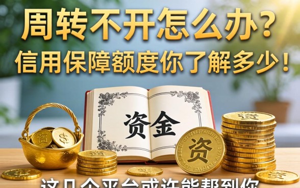 资金周转不开怎么办？信用保障额度你了解多少？这几个平台或许能帮到你