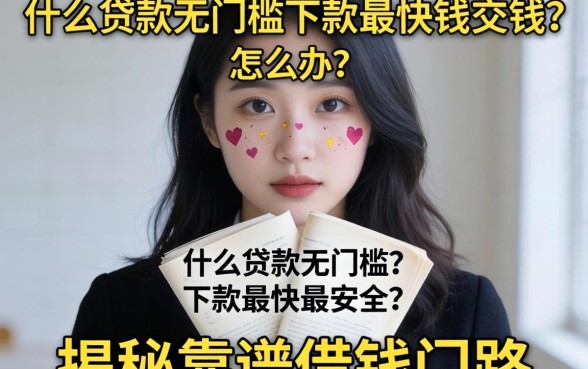 急需用钱怎么办？什么贷款无门槛下款最快最安全？揭秘靠谱借钱门路