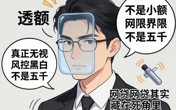 我看透了，大额和小额的界限不是五千，真正无视风控黑白的网贷其实藏在死角里