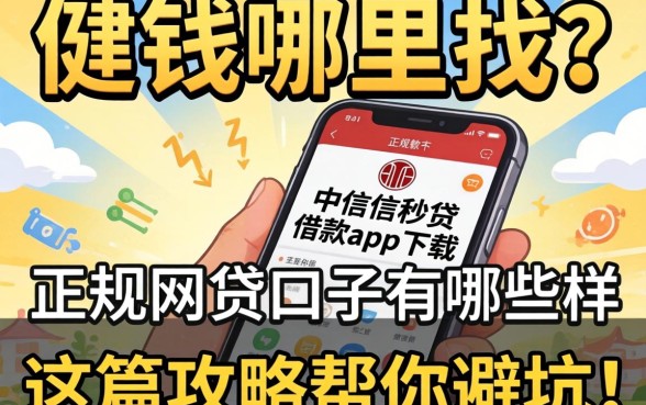 急需用钱哪里找？类似中信信秒贷借款app下载一样正规的网贷口子有哪些？这篇攻略帮你避坑！