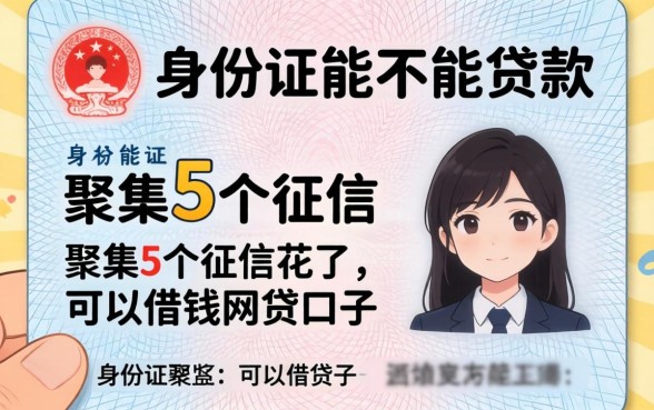 拿身份证能不能贷款，归集5个征信花了可以借钱的网贷口子