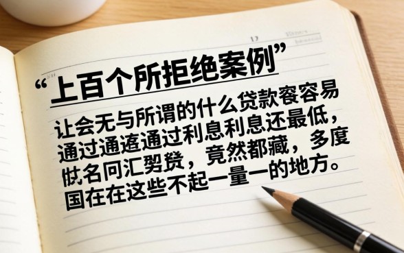 我翻了上百个被拒的案例，发现所谓的什么贷款最容易通过利息还最低，竟然都藏在这些不起眼的地方