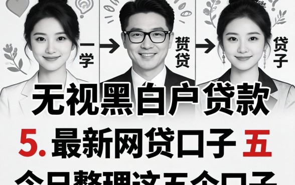 2026年无视黑白户贷款，归纳五个最新网贷口子今日整理这五个口子