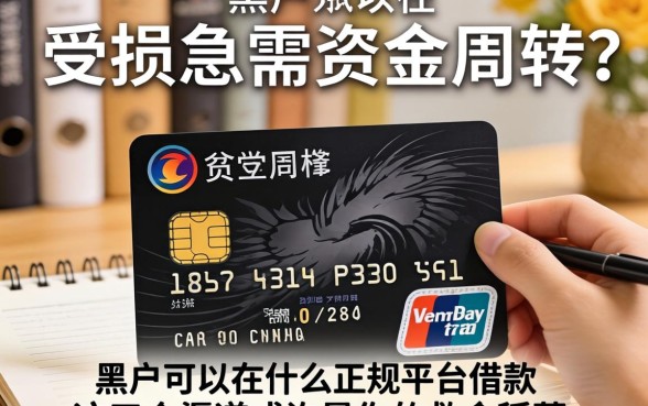 信用受损急需资金周转？黑户可以在什么正规平台借款，这五个渠道或许是你的救命稻草