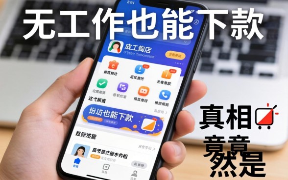 我翻遍了手机应用商店，发现那些宣称无工作也能下款的软件，真相竟然是这样