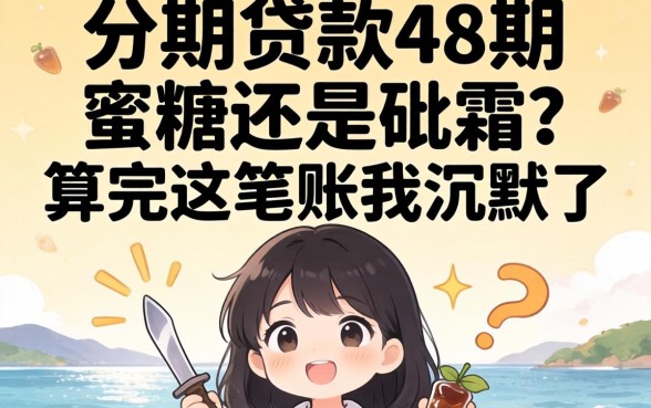 分期贷款48期是蜜糖还是砒霜？算完这笔账我沉默了