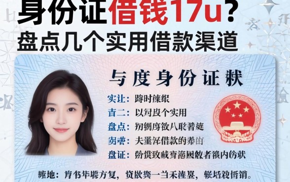 身份证怎么借钱17u？盘点几个实用的借款渠道
