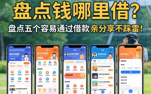 急需用钱哪里借？盘点五个容易通过的借款软件，亲测分享不踩雷！