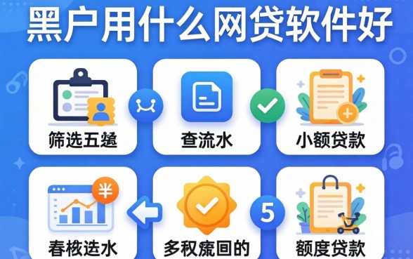 黑户用什么网贷软件好，筛选五个不查流水的小额度贷款app