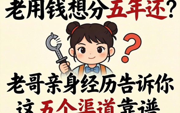 急用钱想分五年还？老哥亲身经历告诉你这五个渠道靠谱