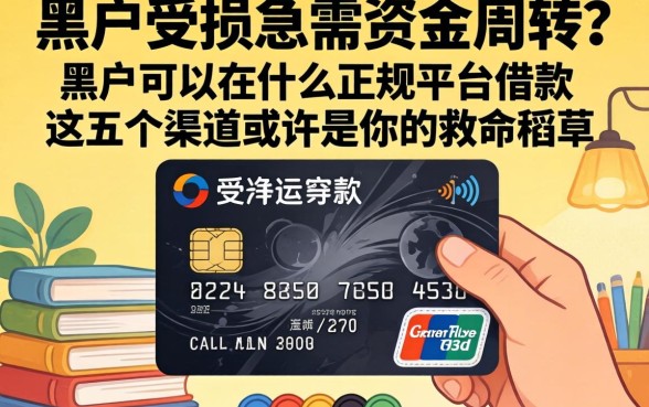 信用受损急需资金周转？黑户可以在什么正规平台借款，这五个渠道或许是你的救命稻草
