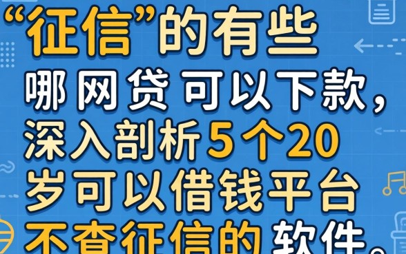 上征信的有哪些网贷可以下款，深入剖析5个20岁可以借钱平台不查征信的软件