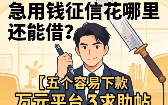 急用钱征信花哪里还能借？分享五个容易下款的万元平台求助帖