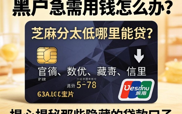 信用黑户急需用钱怎么办？芝麻分太低哪里能贷？揭秘那些隐藏的贷款口子