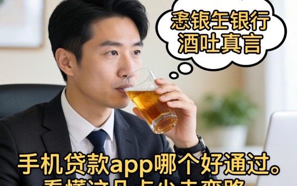 银行经理酒后吐真言：手机贷款app哪个好通过？看懂这几点少走弯路