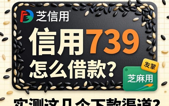 芝麻信用739怎么借款？实测这几个下款渠道分享