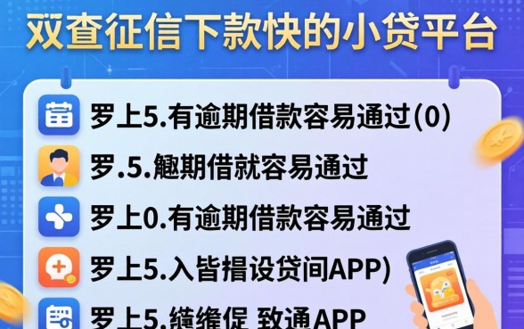 不查征信下款快的小贷平台，罗列5个有逾期借款容易通过的app