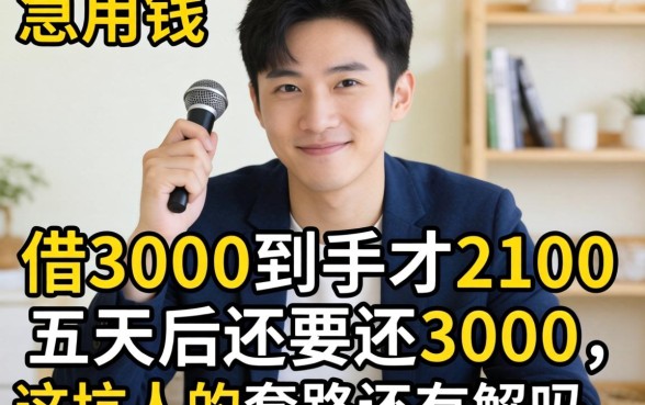 急用钱借3000到手才2100，五天后还要还3000，这坑人的套路还有解吗？