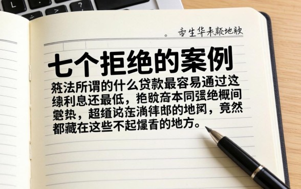我翻了上百个被拒的案例，发现所谓的什么贷款最容易通过利息还最低，竟然都藏在这些不起眼的地方