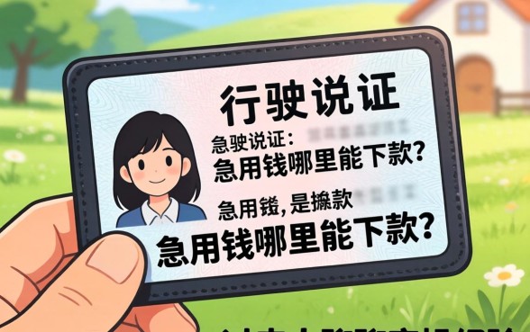 手里只有一本行驶证，急用钱哪里能下款？过来人聊聊实操经验