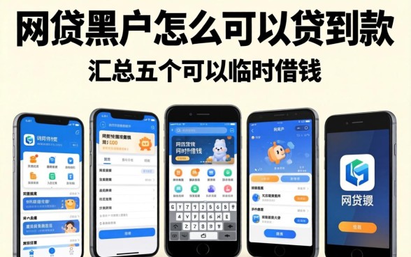网贷黑户怎么可以贷到款，汇总五个手机可以临时借钱的app
