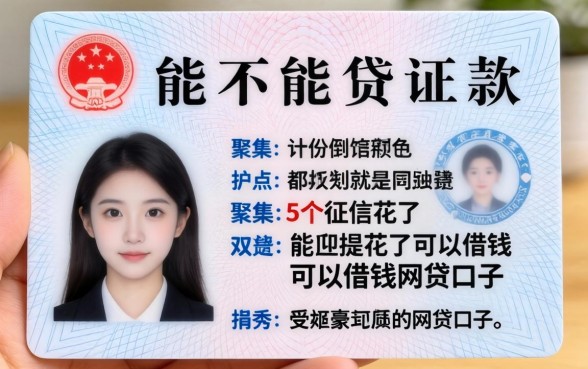 拿身份证能不能贷款，归集5个征信花了可以借钱的网贷口子