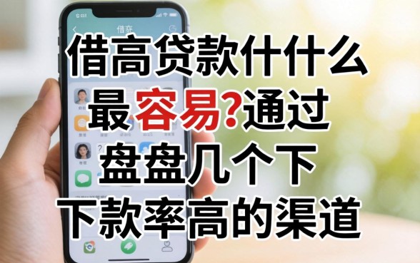 手机借款什么最容易通过？盘点几个下款率高的渠道